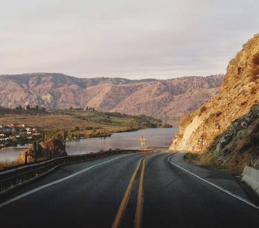 Morning River Tunnel On the Columbia River, Washington